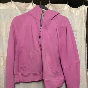 Pink Lululemon Women’s Scuba Oversized Half-Zip Hoodie